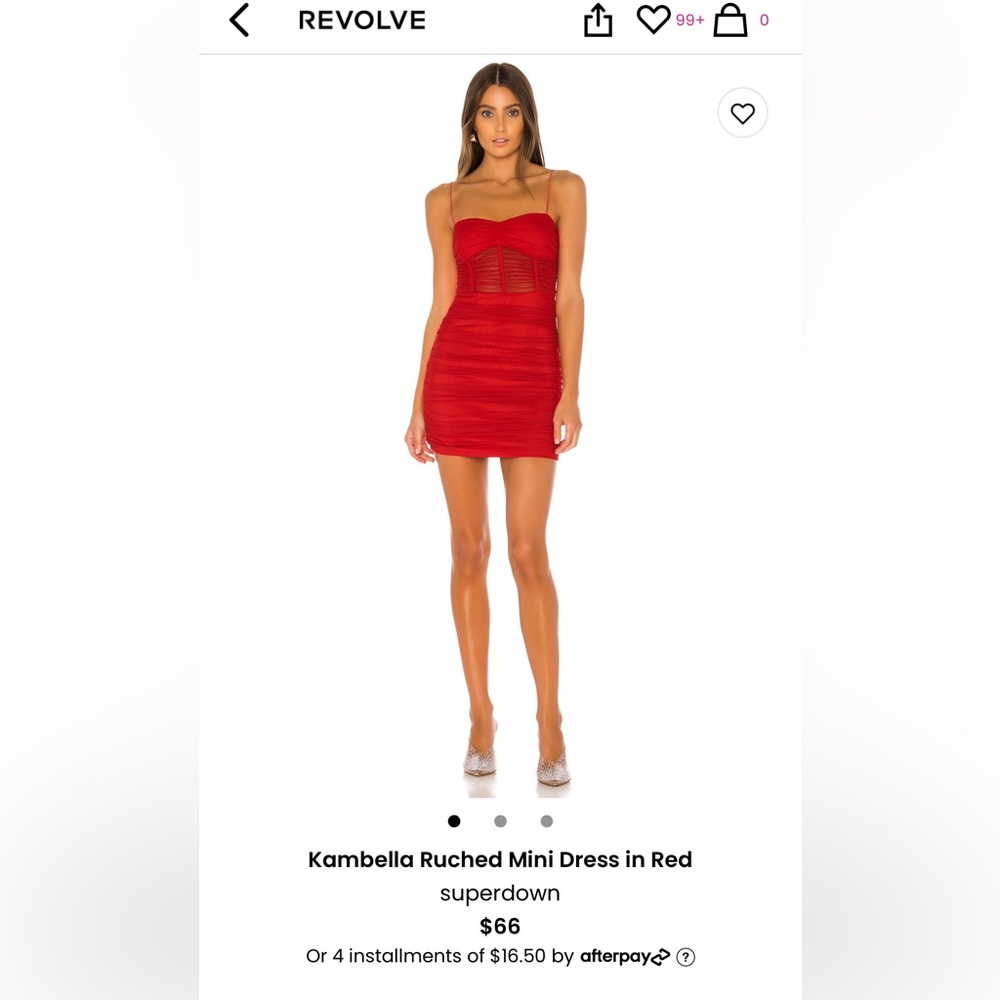 Superdown Kambella Ruched Mini Dress in Red from Revolve